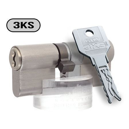 Цилиндр Evva 3KS 102 мм 31x71 ключ-ключ (никель)