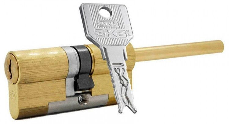 Цилиндр Evva 3KS 97 мм 66x31 ключ-шток (латунь)