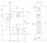 Замок врезной Apecs 1026/60-G